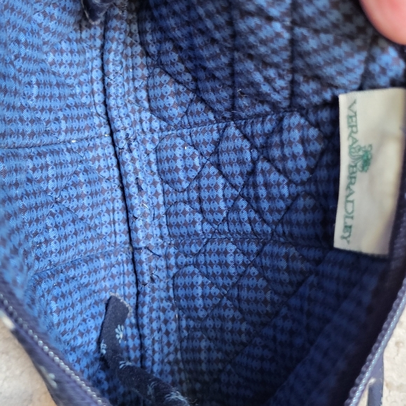 Vintage Vera Bradley Seaport Navy Small Quilted Crossbody Bag - Picture 4 of 4